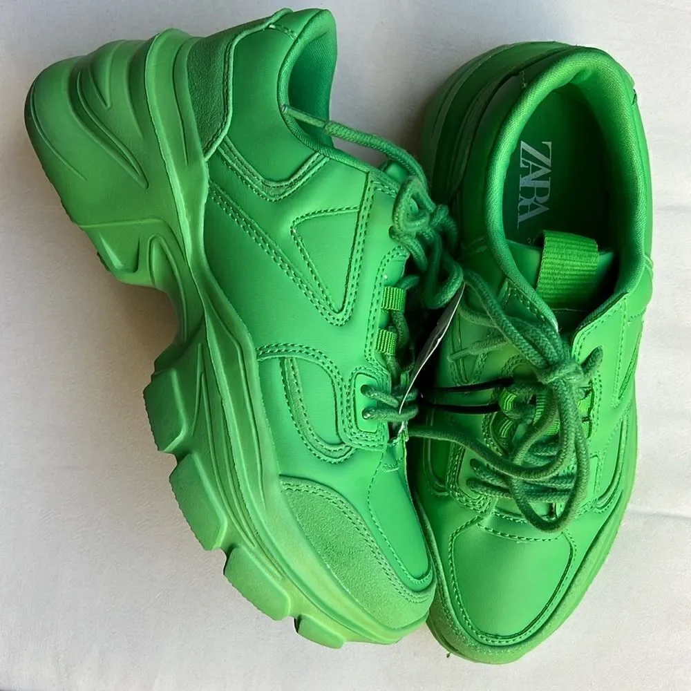 Zara Solid Color Sneakers Size 6 - Picture 4 of 15